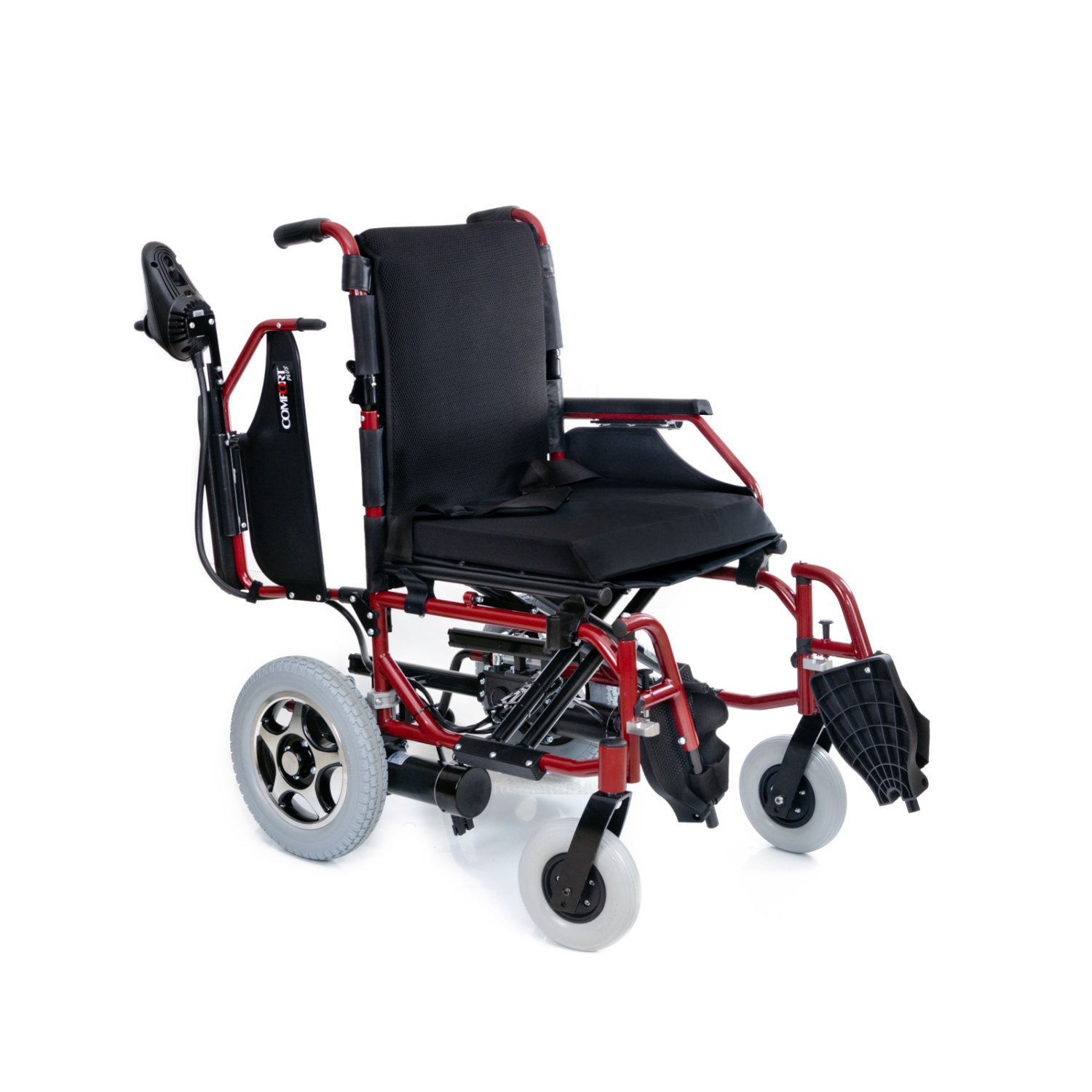 Comfort Plus Escape LX Akülü Tekerlekli Sandalye Bordo – 2. görsel