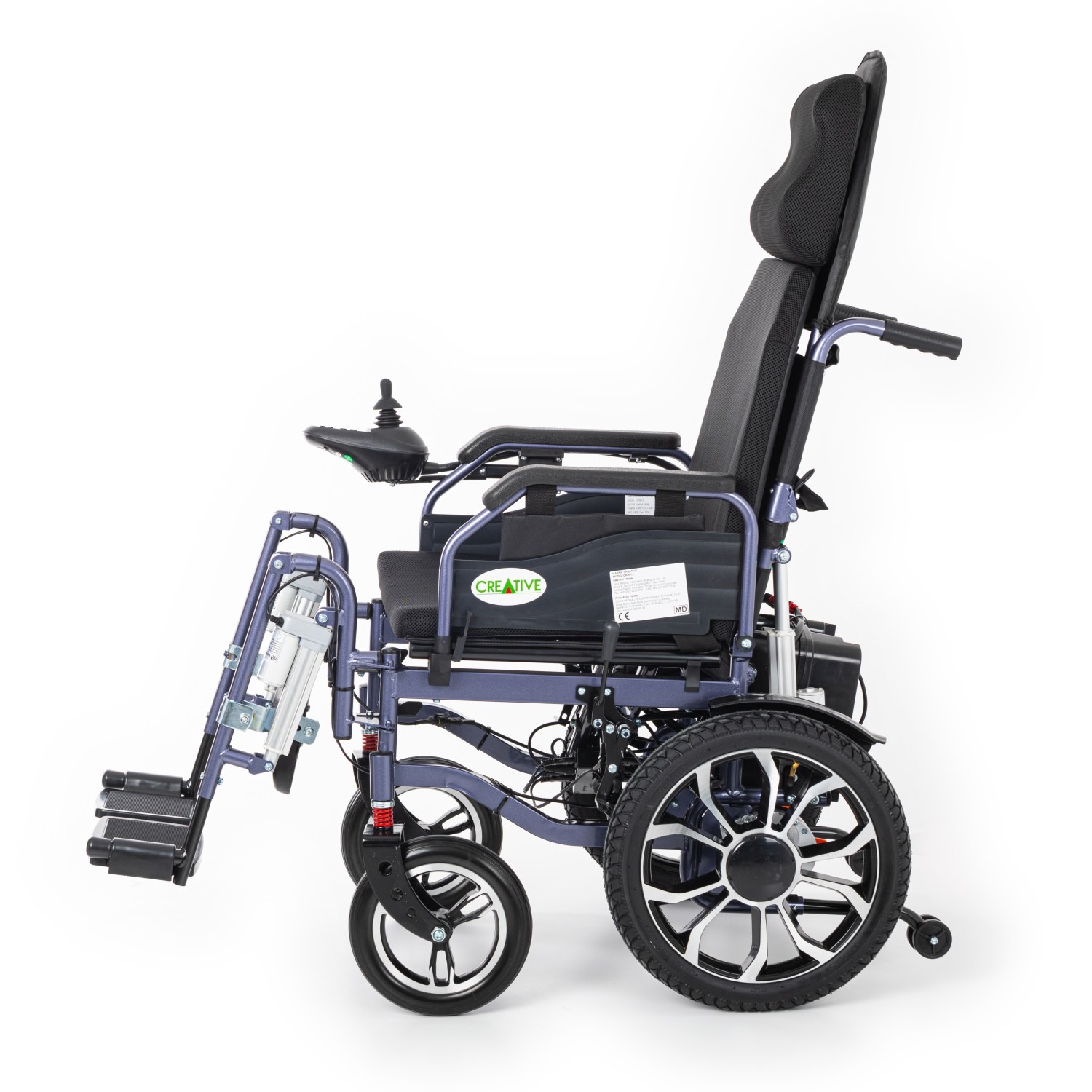 Creative CR-8012 Akülü Tekerlekli Sandalye (Motorlu Sırt Yatar ve Motorlu Ayak Kalkar) – 2. görsel