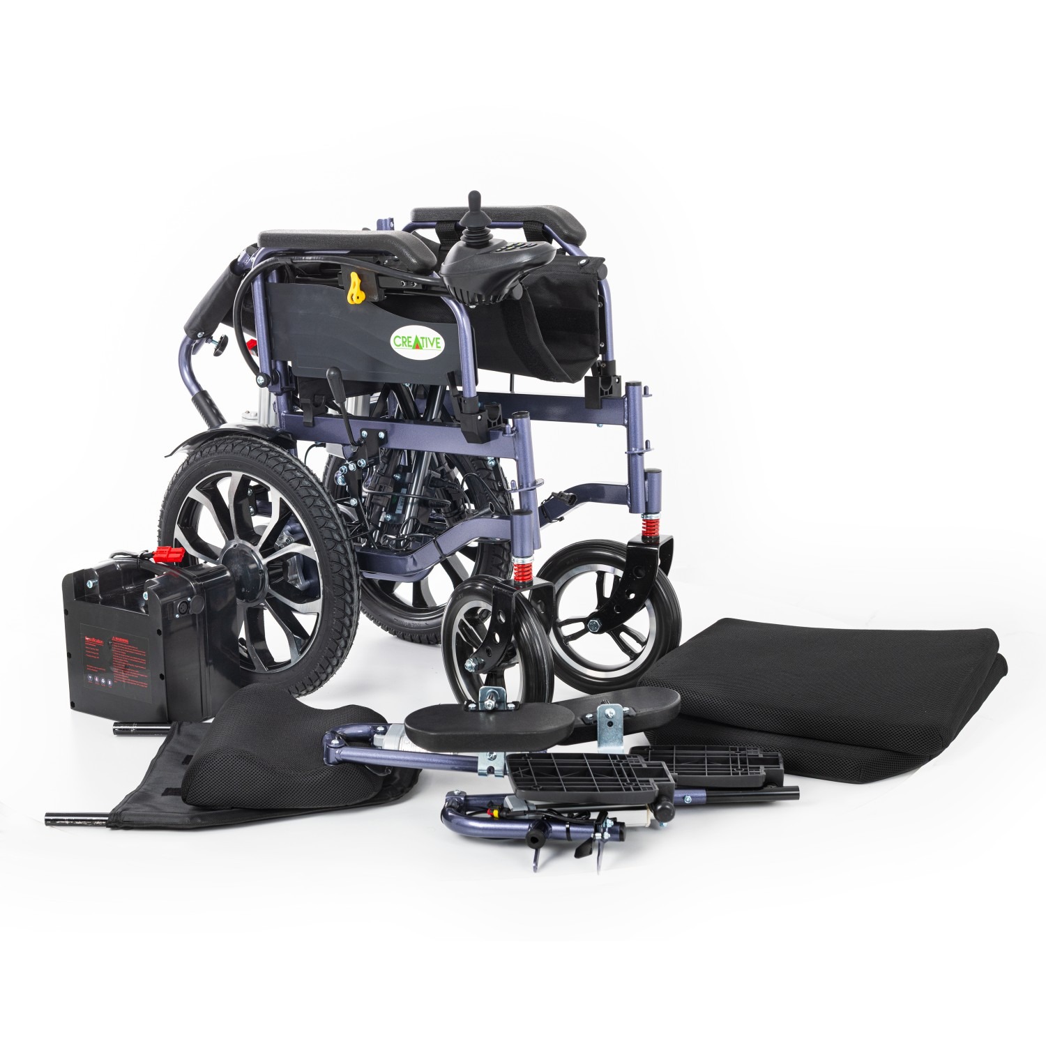 Creative CR-8012 Akülü Tekerlekli Sandalye (Motorlu Sırt Yatar ve Motorlu Ayak Kalkar) – 5. görsel